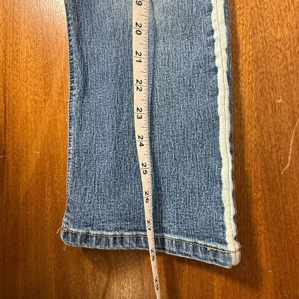 Plugg Jeans Medium Wash with Bleached Accents Sz 14 Cotton/Poly/Spandex Blend